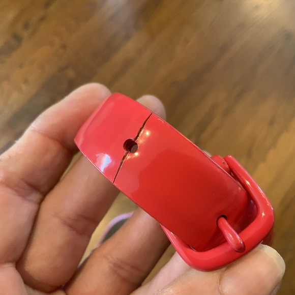 J.Crew Women's Belt Glossy Pink/Coral Patton Leather Sz M‎ 42" Long READ - Picture 10 of 11